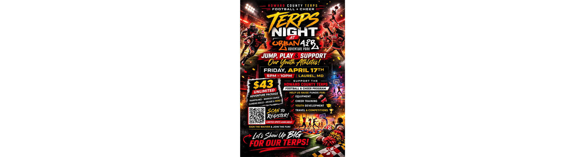 Howard County Terps Urban Air Spirit Night Fundraiser